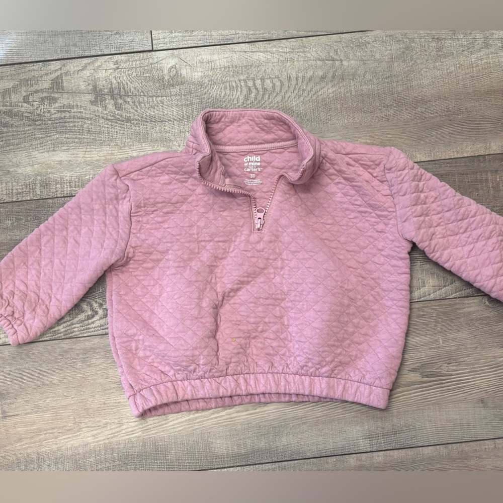 Carter's toddler size 4t  Quilted Half-Zip Pullover - Dusty Pink